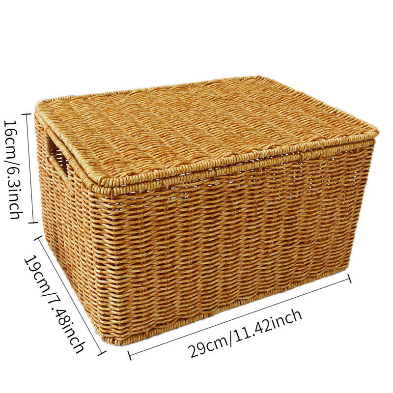 Woven Basket Set - Pojemnik do przechowywania z rattanu, pleciony,
