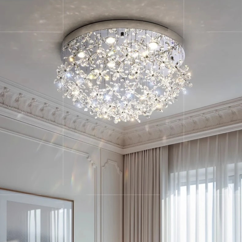 Interior Design Years Of Study - Amerykańska luksusowa lampa sufitowa z kryształu