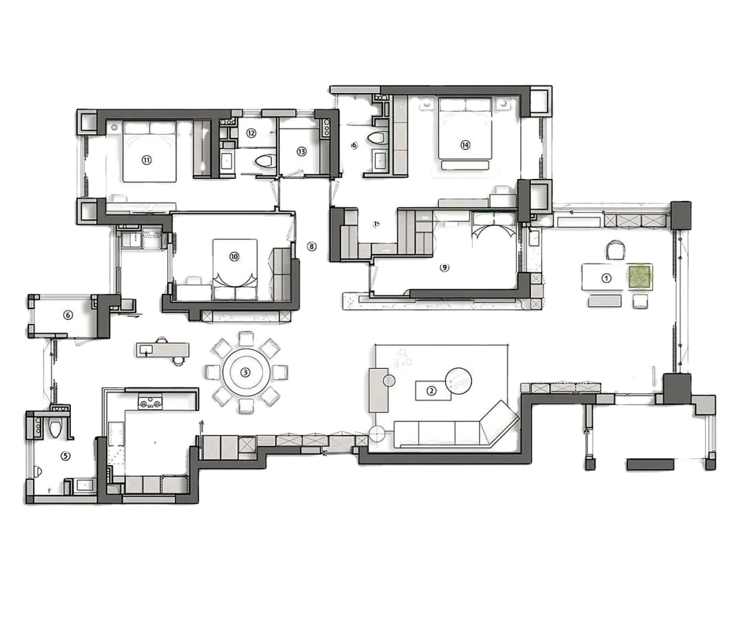 Interior Design And Construction - Projekty wnętrz domów Sanhai, usługi projektowania