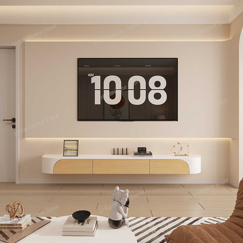 Interior Design White And Wood - Ławka do sypialni, biała szafka RTV,