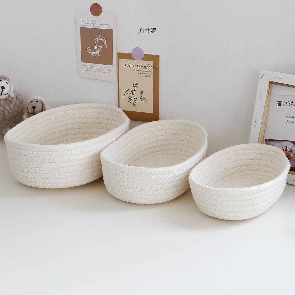 Woven Basket Set - Nordic Cotton Rope Tkane kosze do