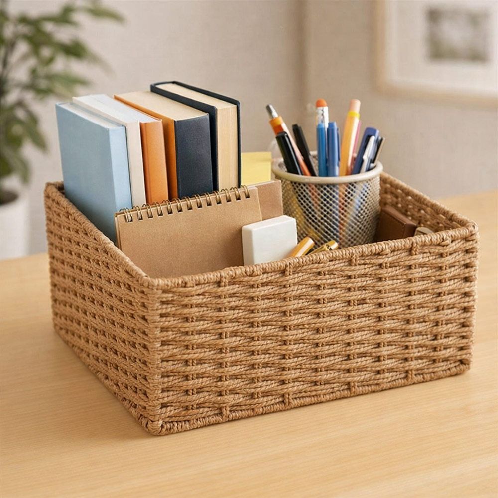 Woven Basket Set - Nowy Duży Tkany Kosz do Przechowywania