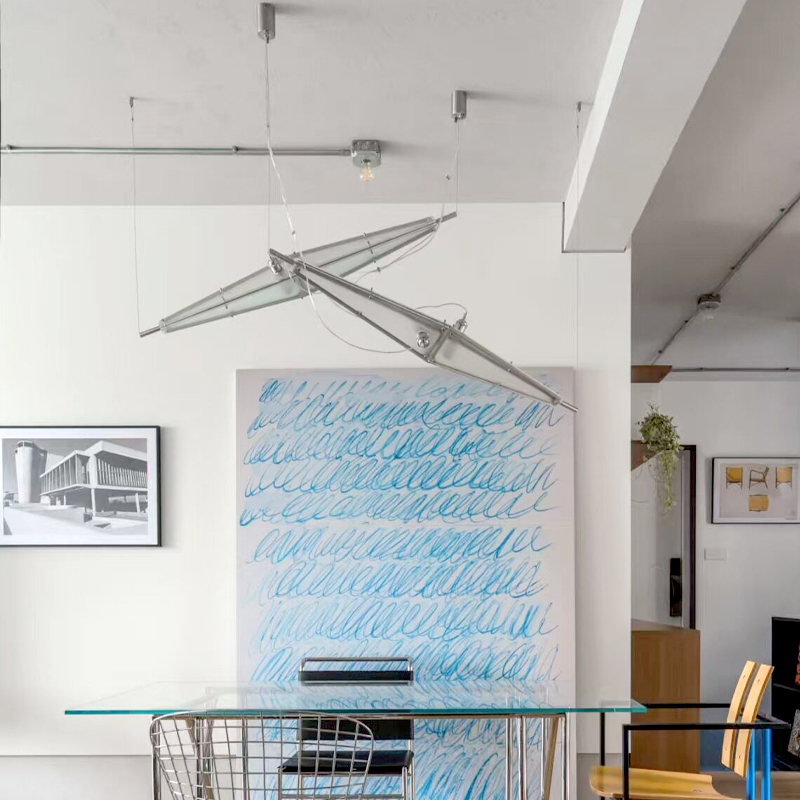 Szklany żyrandol LED, minimali – Interior Design Years Of Study recenzja i cena