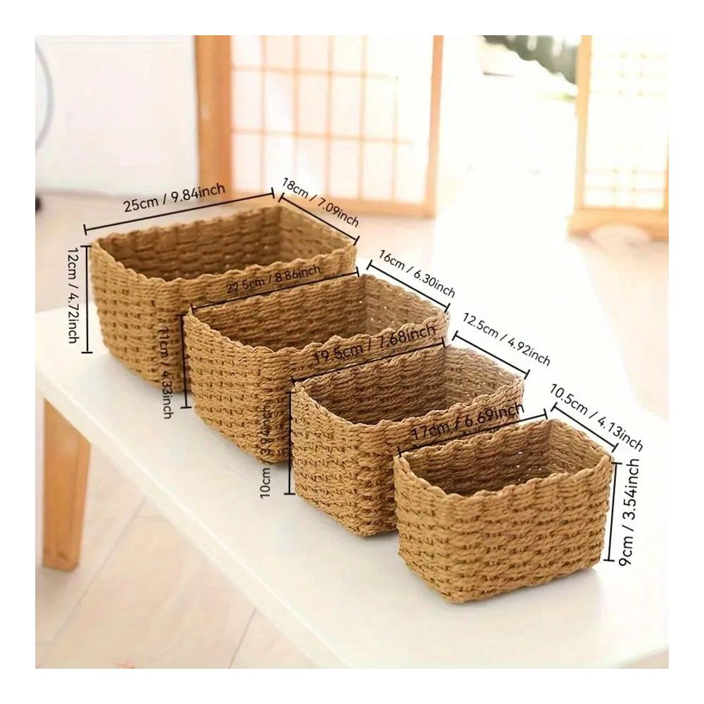 4-częściowy zestaw plecionych  – Woven Basket Set recenzja i cena