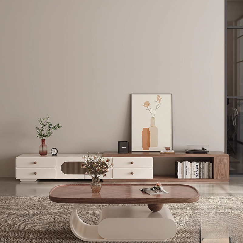 Szafka RTV do salonu, biała, w – Interior Design White And Wood recenzja i cena