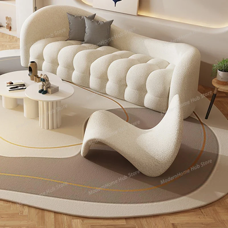 Białe kremowe sofy do salonu,  – Interior Design White And Wood recenzja i cena