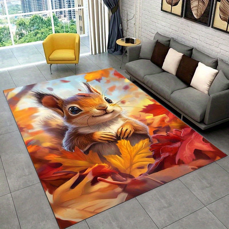 Dywan z motywem jesiennych wie – Interior Design Living Room Ideas recenzja i cena