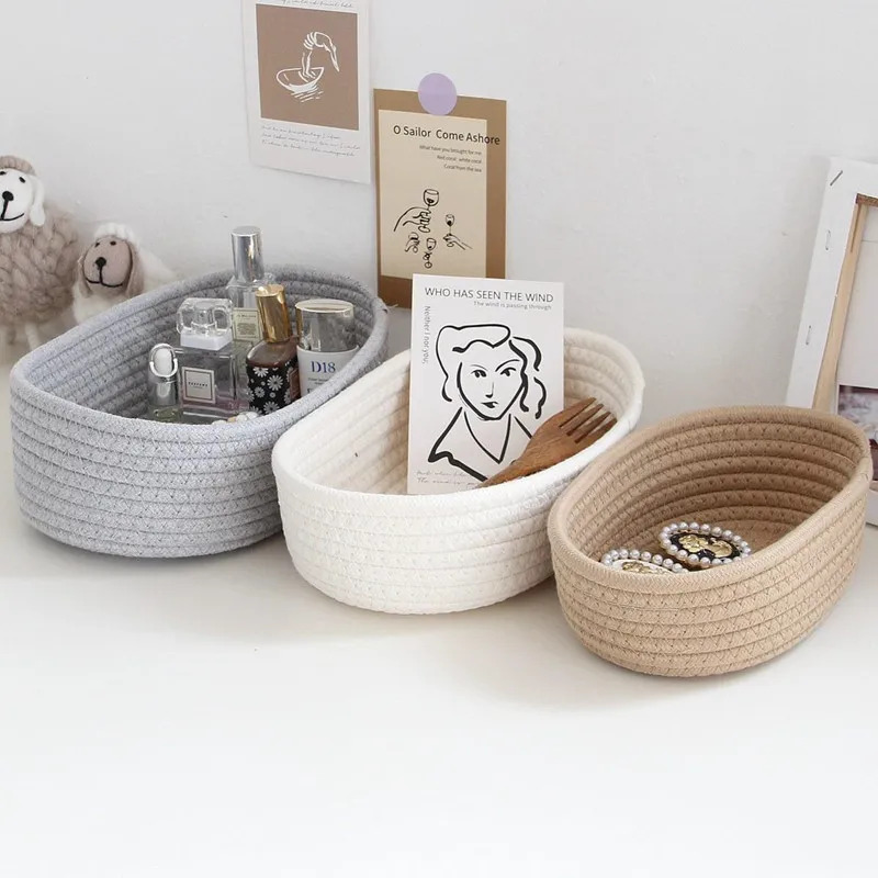 Nordic Cotton Rope Tkane kosze – Woven Basket Set recenzja i cena