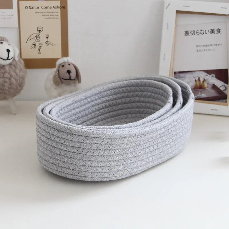 Nordic Cotton Rope Tkane kosze – Woven Basket Set recenzja i cena