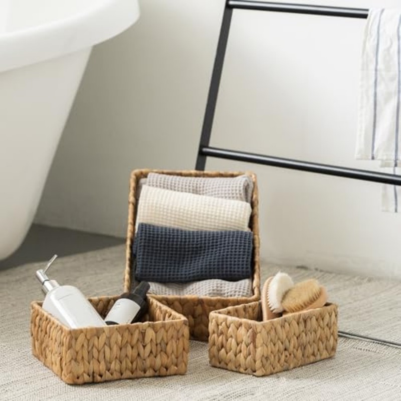Wiklinowe kosze do organizacji – Woven Basket Set recenzja i cena